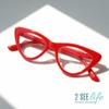 2SeeLife Premium Cat Eye TR-90 Reading Glasses for Women  NarrowMedium Fit, Sturdy Frame, Spring Hinges, Stylish Readers, Red, +0.75 view 2