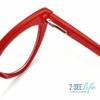 2SeeLife Premium Cat Eye TR-90 Reading Glasses for Women  NarrowMedium Fit, Sturdy Frame, Spring Hinges, Stylish Readers, Red, +0.75 view 4