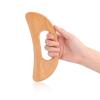 Body Gua Sha Tool Wooden Lymphatic Drainage Massager Gua Sha Massage Tool Muscle Scraping Massage Tool Wood Gua Sha Board with Hand Grip SPA Tool Body Sculpting Anti Cellulite Tool for Man and Women view 1