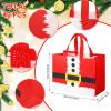 Abbylike 40 Pack Large Christmas Gift Bags Bulk13 x 10 x 7 Inch with Handle Xmas Non Woven Reusable Tote Shopping Bags for Xmas Holiday Party Treat Gifts Wrapping Supplies view 2