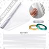 Tigeen Clear Cellophane Wrap Roll with 6 Rolls Ribbons, 16'' x 100 ft 2.3 Mil Translucent Thick Cellophane Paper for Candy Baskets Packaging for Birthday Party Gifts(Translucent) view 2