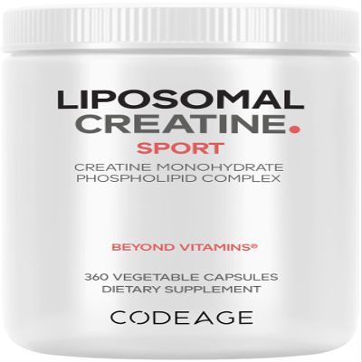 Codeage Liposomal Creatine Monohydrate Supplement, Pure Creatine 2500mg - 3 Months Supply, Micronized, Creatinine Muscles Sports Nutrition and Athletes, Non-GMO - 360 Capsules