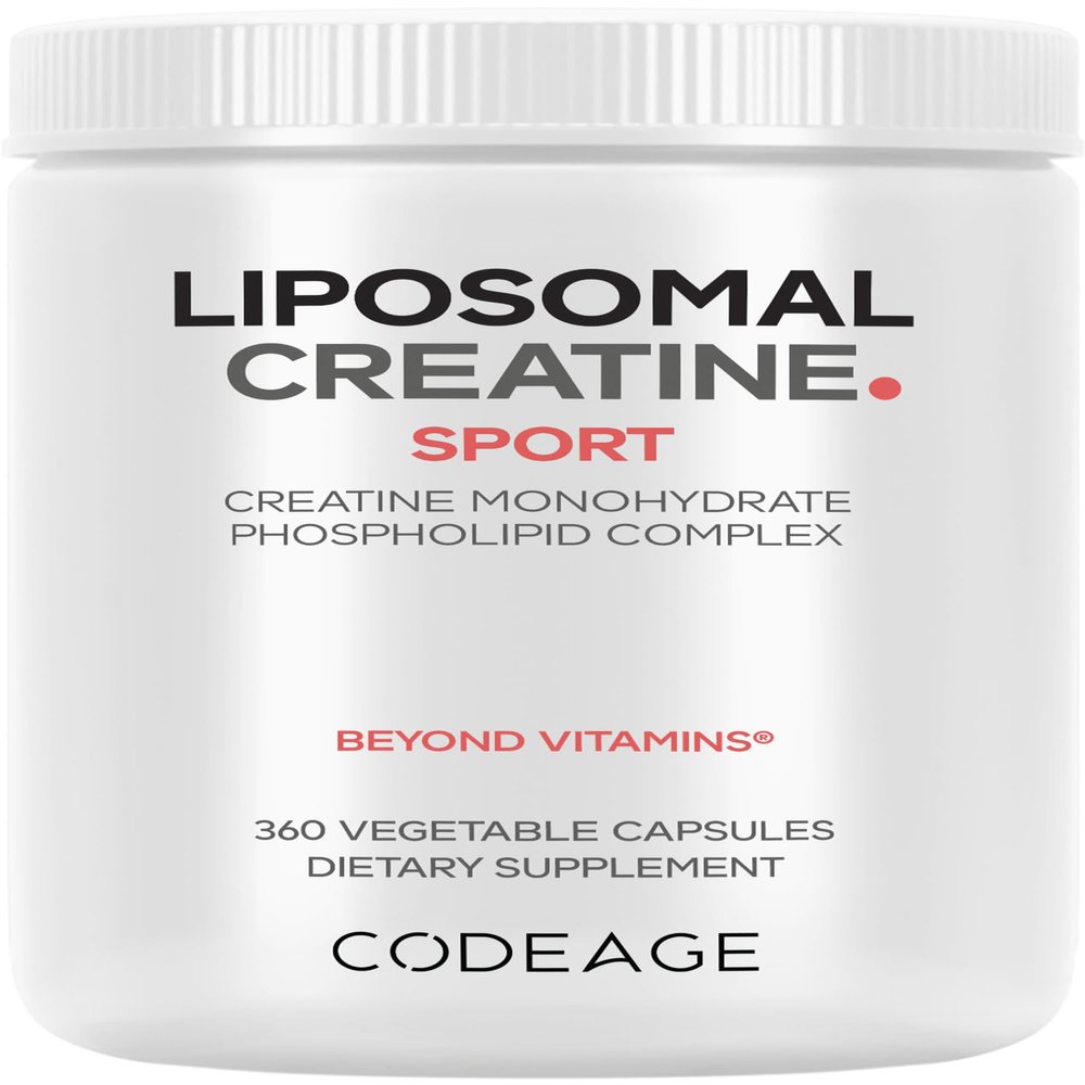 Codeage Liposomal Creatine Monohydrate Supplement, Pure Creatine 2500mg - 3 Months Supply, Micronized, Creatinine Muscles Sports Nutrition and Athletes, Non-GMO - 360 Capsules