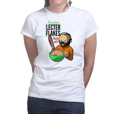 Funny Hannibal Lecter Flakes - Serial Killer Shirt for Women - Killer Taste Cereal T-Shirt - Hannibal Merch - Cereal Killer Shirt - Halloween Killers Shirt - Cereal Killer Bowl - Serial Killer Tshirt