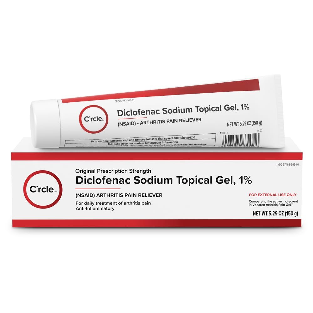 Diclofenac Sodium Gel 1% 150g Effective Arthritis Pain Reliever - Prescription Strength Anti-Inflammatory Gel - Extra Strength Arthritis Cream for Daily Use - Get Over-The-Counter Relief(1Pack)