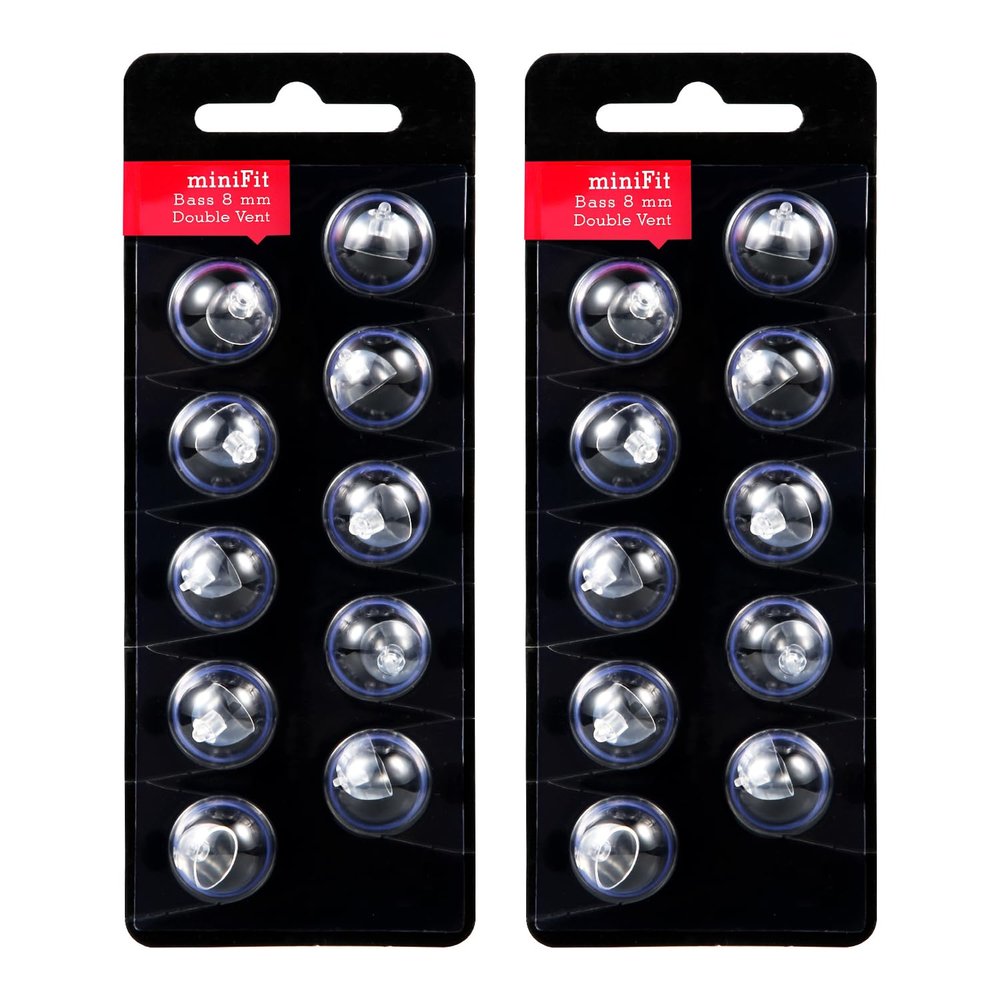 2 Pack / 20pcs Hearing Aid Domes for Oticon, 8mm Replacement Domes for Oticon Universal Silicone Hearing Aid Domes Suitable for Oticon MiniFit Hearing Aid Supplies (Black)