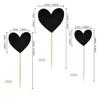 Rsstarxi 30 Pack Heart Cupcake Toppers Black Glitter Sweet Love Baby Shower Cupcake Picks for Bridal Shower Wedding Engagement Birthday Valentine's Day Party Cake Decorations Supplies view 2
