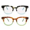 ESAVIA Trendy Premium Reading Glasses for Women Oprah Style Computer Readers Anti Blue Light with TR90 Unbreakable Frame (Blue Green, 2.5, diopters) view 2