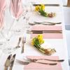 50 Pieces 3-ply Light Pink Paper Napkins 13 x 15.7 Inches Guest Towels Disposable Bathroom Paper Hand Towels for Bathroom Kitchen Wedding Birthday Party Disposable Napkins view 3