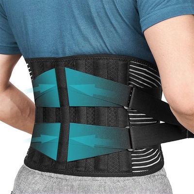GHAKKE Lumbar Brace Unisex Back Support Brace Breathable Waist Orthopedic Brace Adjustable Posture Corrector Spine Decompression Band for Lower Back Pain Relief (Color : Black, Size : Small)