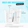 [Pack of 50] 10oz Disposable Graduated Measuring Cups for Mixing - Measurements in mL and Oz - Multipurpose Reusable Cups for Paint, Epoxy Resin, Stain, Liquid Mixing Cups view 2