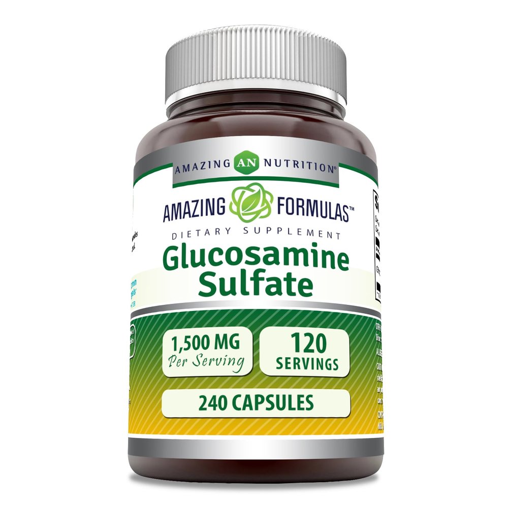 Amazing Formulas Glucosamine Sulfate 1500 mg | Capsules Supplement | Non-GMO | Gluten Free | Made in USA (240 Count)