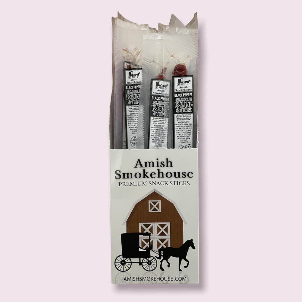 Individual Wrapped Beef Sticks (Black Pepper)