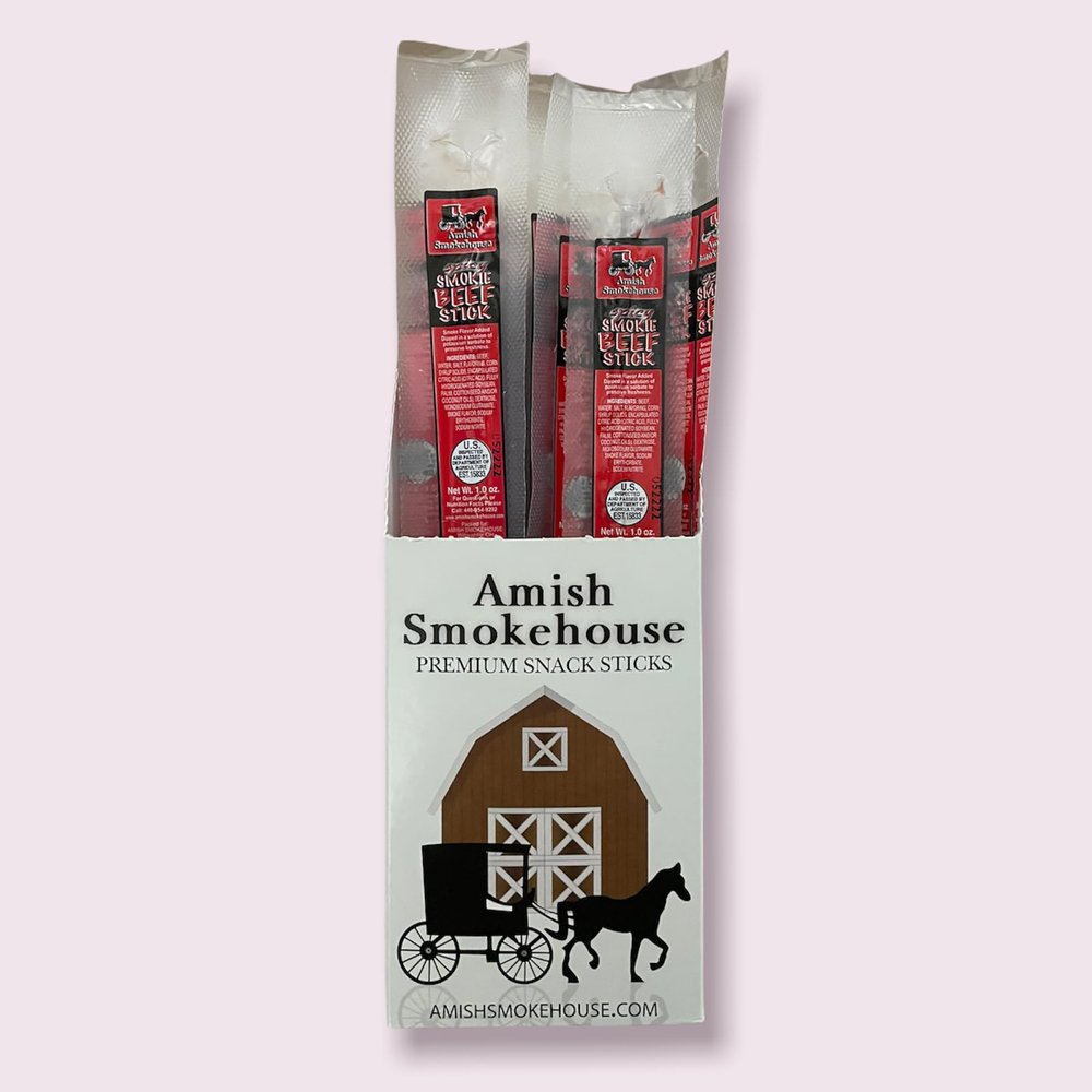 Amish Smokehouse Individual Wrapped Beef Sticks (Spicy)