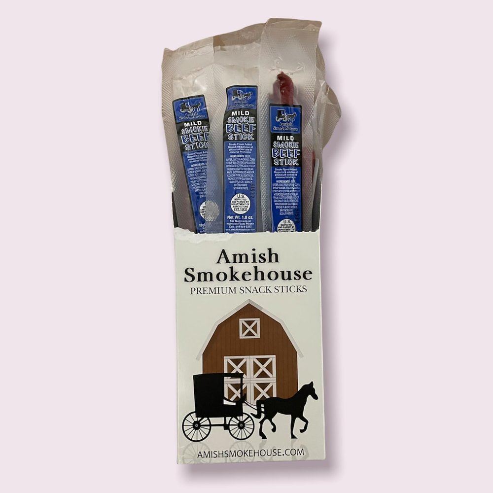 Amish Smokehouse Individual Wrapped Beef Sticks (Mild)