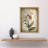 Artery8 Single Orchid Flower Pastel Colour Art Nouveau Artwork Framed A3 Wall Art Print view 2