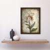 Artery8 Single Orchid Flower Pastel Colour Art Nouveau Artwork Framed A3 Wall Art Print view 2