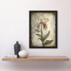Artery8 Single Orchid Flower Pastel Colour Art Nouveau Artwork Framed A3 Wall Art Print view 2
