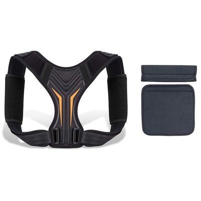 Adjustable Hunchback Correction Belt Posture Corrector Upper Back Support Brace Shoulder Neck Clavicle Back Spine Pain Relief Teenager Back Straightener (Color : Black-01, Size : Large)