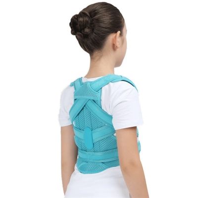 Back Corset Posture Corrector Belt For Kids Shoulder Neck Clavicle Support Waist Brace Adjustable Back Lumbar Support Posture Trainer Preventing Teen Hunchback (Color : Blue, Size : Small)
