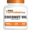 BulkSupplements.com Coconut Oil Softgels - Cold Pressed Coconut Oil for Hair and Skin Support, Herbal Supplement - Gluten Free, 2 Softgels per Serving (2000mg), 240 Count (Pack of 1) view 1