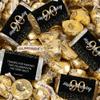 124 Pcs 90th Birthday Candy Party Favors Miniatures Chocolate & Gold Almond Kisses (1.5 lbs, Approx. 124 Pcs) view 2