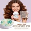LRITER Contact Lens Case, Portable with Mirror, a Variety of Patterns and Shapes to Choose from, Auitable for Daily Makeup Office Travel Outdoor Use (Coconut Tree) view 2