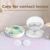 LRITER Contact Lens Case, Portable with Mirror, a Variety of Patterns and Shapes to Choose from, Auitable for Daily Makeup Office Travel Outdoor Use (Coconut Tree) view 3