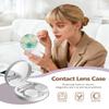 LRITER Contact Lens Case, Portable with Mirror, a Variety of Patterns and Shapes to Choose from, Auitable for Daily Makeup Office Travel Outdoor Use (Coconut Tree) view 4