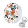 LRITER Contact Lens Case, Portable with Mirror, a Variety of Patterns and Shapes to Choose from, Auitable for Daily Makeup Office Travel Outdoor Use (Retro Flowers) view 1