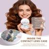 LRITER Contact Lens Case, Portable with Mirror, a Variety of Patterns and Shapes to Choose from, Auitable for Daily Makeup Office Travel Outdoor Use (Scenery) view 2