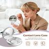 LRITER Contact Lens Case, Portable with Mirror, a Variety of Patterns and Shapes to Choose from, Auitable for Daily Makeup Office Travel Outdoor Use (Scenery) view 4