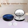 LRITER Contact Lens Case, Portable with Mirror, a Variety of Patterns and Shapes to Choose from, Auitable for Daily Makeup Office Travel Outdoor Use (Blue Starry Sky) view 3