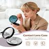 LRITER Contact Lens Case, Portable with Mirror, a Variety of Patterns and Shapes to Choose from, Auitable for Daily Makeup Office Travel Outdoor Use (Plum Blossom) view 4