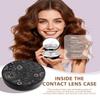 LRITER Contact Lens Case, Portable with Mirror, a Variety of Patterns and Shapes to Choose from, Auitable for Daily Makeup Office Travel Outdoor Use (Black Universe) view 2