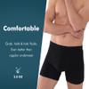 AIRCUTE Washable Absorbency Urinary Incontinence Underwear for Men, 6" Inseam Boxer Briefs for Bladder Leaks Protection (60ML) (Large, Black) view 4