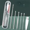 GlazZy Ear Cleaning Artifact Earpick Ear Cleaning Set Spring Spiral Ear Cleaning Tool Portable 6-Piece Set view 1