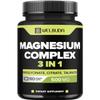 3in1 Magnesium Complex 20% Purified - 500mg of Magnesium Bisglycinate, Citrate & Oxide for Muscle, Relaxation Mood, Bone Health & More - 90 Capsules view 1