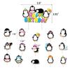 16PCS Penguin Cake Topper Decoration Set, Carton Cute Penguin Happy Birthday Cake Toppers with Cupcake Toppers, Penguin Cake Decor for Baby Shower Birthday Party view 2
