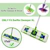 4 Pack Microfiber Mop Pads for Swiffer XL Mops Reusable Wet and Dry Mopping Cloths Compatible with Swiffer Sweeper XL,Washable XL Mop Refill Replacement for All Hardwood Dry & Wet Cleaning view 3