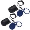 10X Small Pocket Magnifier Glass, Mini Folding Magnifying Lense with Protective Sheath & Lanyard Necklace for Seniors Reading, Inspection, Kids for Exploration, Elders Gift, 2.36'' Lens, (2pcs Blue) view 1