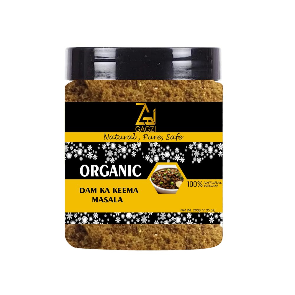GAGZI All Natural Organic Spices Dam Ka Keema Masala 200 Gram | Vegan, Plant Based, Gluten Free (Packing May Be Vary) Pack Of 1