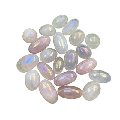 100G Natural Real Genuine Crystal Tumbled Stone Angel Aura Rose Quartz Rolling Energy Gemstone For Grid Healing Jewelry Making