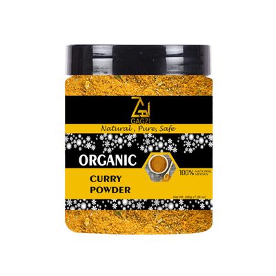 GAGZI All Natural Organic Spices Curry Powder 200 Gram | Vegan, Plant Based, Gluten Free (Packing May Be Vary) Pack Of 1