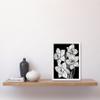 Artery8 Daffodil Wildflower Plant Blooms Black and White Artwork Framed Wall Art Print A4 view 2
