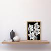 Artery8 Daffodil Wildflower Plant Blooms Black and White Artwork Framed Wall Art Print A4 view 2