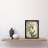 Artery8 Single Orchid Flower Pastel Colour Art Nouveau Artwork Framed Wall Art Print A4 view 2