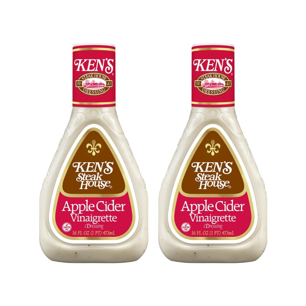 Ken's Steak House Apple Cider Vinaigrette Salad Dressing (16 Fl Oz, Pack of 2)