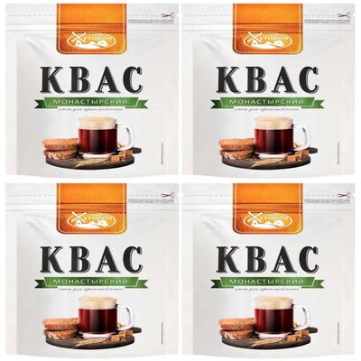 Kvass Dry Powder Starter Culture "Monastic" to Make 2 Liters (2.11 quart) of Beverage by Babushkin Khutorok 150g / 5.29oz - Set of 4