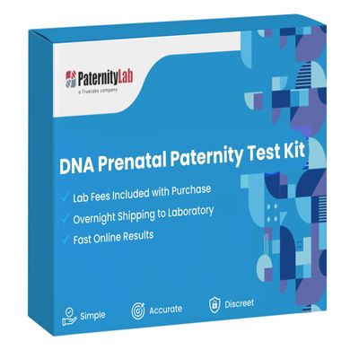 PaternityLab DNA Prenatal Test - Lab Fees & Shipping Included - Results in 5-7 Business Days - Collection Kit for Mother & Alleged Father